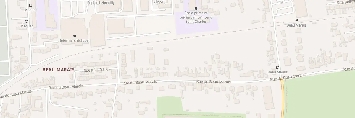 Plan du 451 Rue du Beau Marais à Calais