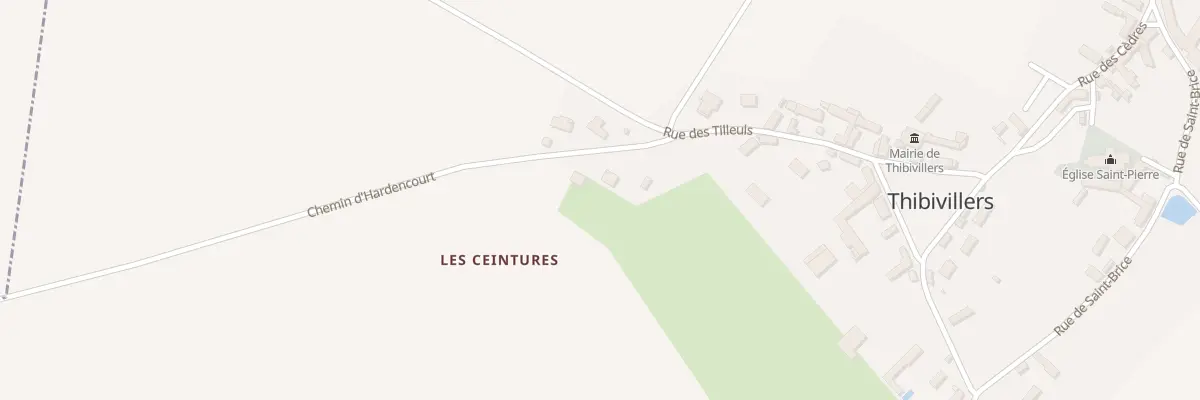 Plan du 1 Che d’Hardencourt à Thibivillers
