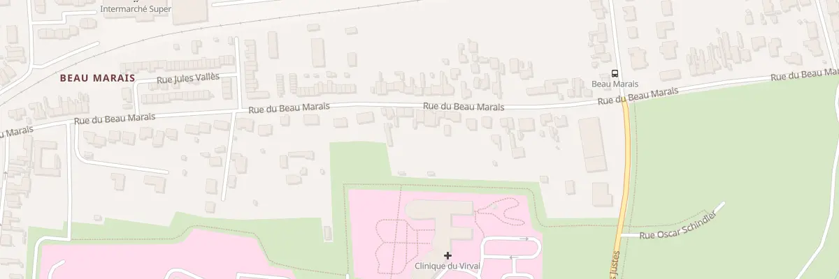 Plan du 498 Rue du Beau Marais à Calais