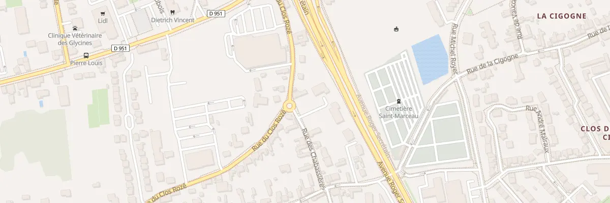 Plan du 7 Rue du Clos Rozé à Orléans