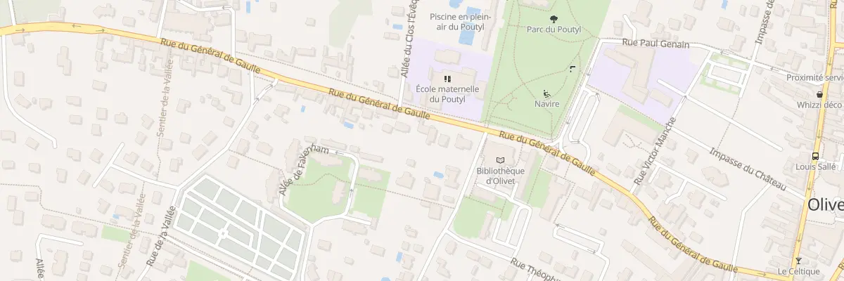 Plan du 453 Rue du Gen de Gaulle à Olivet