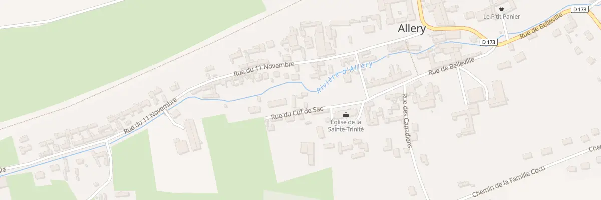 Plan du 38 Rue du Cul de Sac à Allery