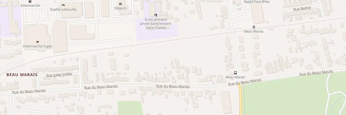 Plan du 553 Rue du Beau Marais à Calais