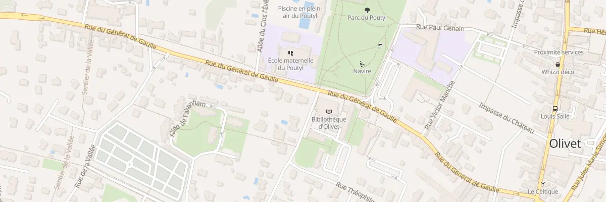 Plan du 405 Rue du Gen de Gaulle à Olivet