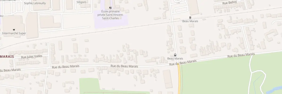 Plan du 597 Rue du Beau Marais à Calais