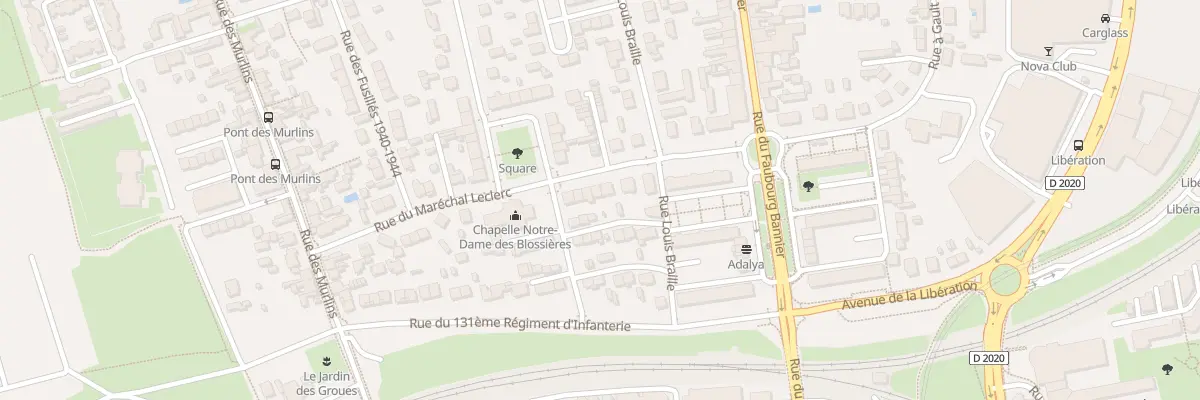 Plan du 13 Rue du Mal Leclerc à Orléans