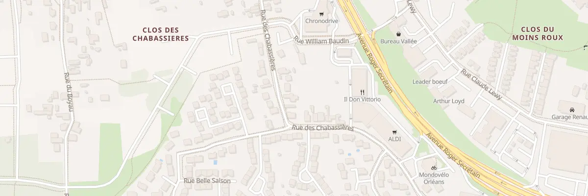 Plan du 29 Rue des Chabassières à Orléans