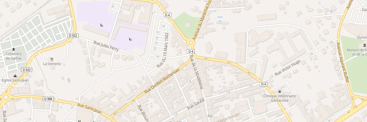 Plan du 63 Rue Denfert Rochereau à Gaillac