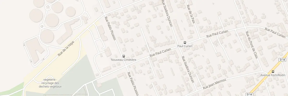 Plan du 100 Rue Paul Curien aux Mureaux
