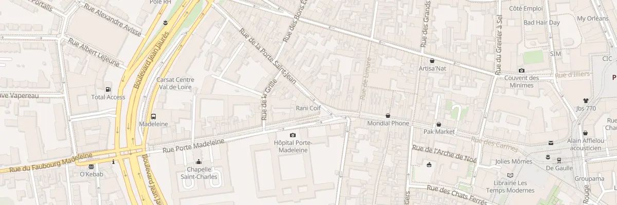 Plan du 1B Rue Porte Saint-Jean à Orléans