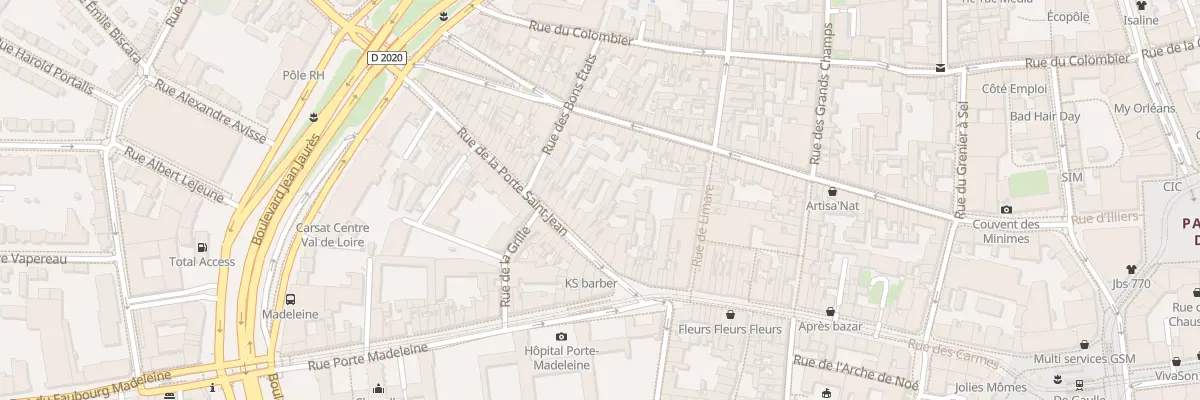 Plan du 18 Rue Porte St Jean à Orléans