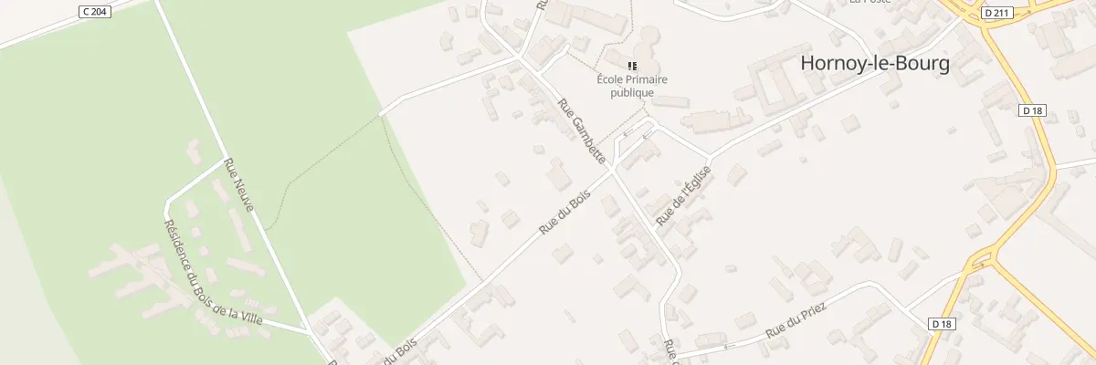 Plan du 1 Rue Gambette à Hornoy-le-Bourg