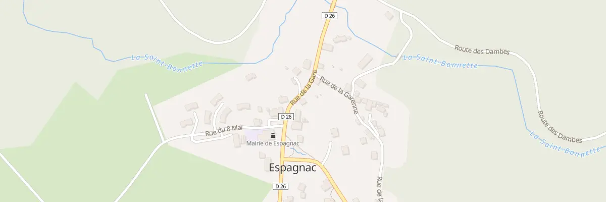 Plan du 2 Rue de la Gare à Espagnac