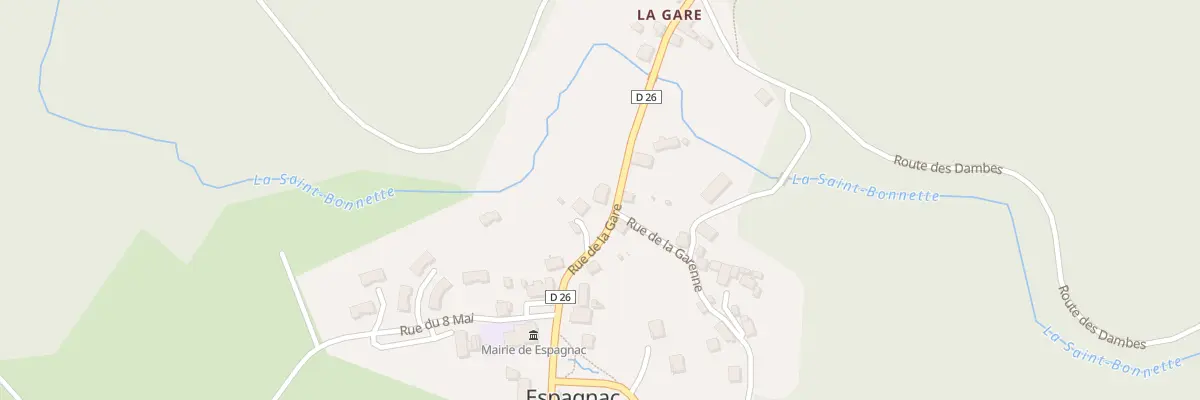 Plan du 5 Rue de la Gare à Espagnac