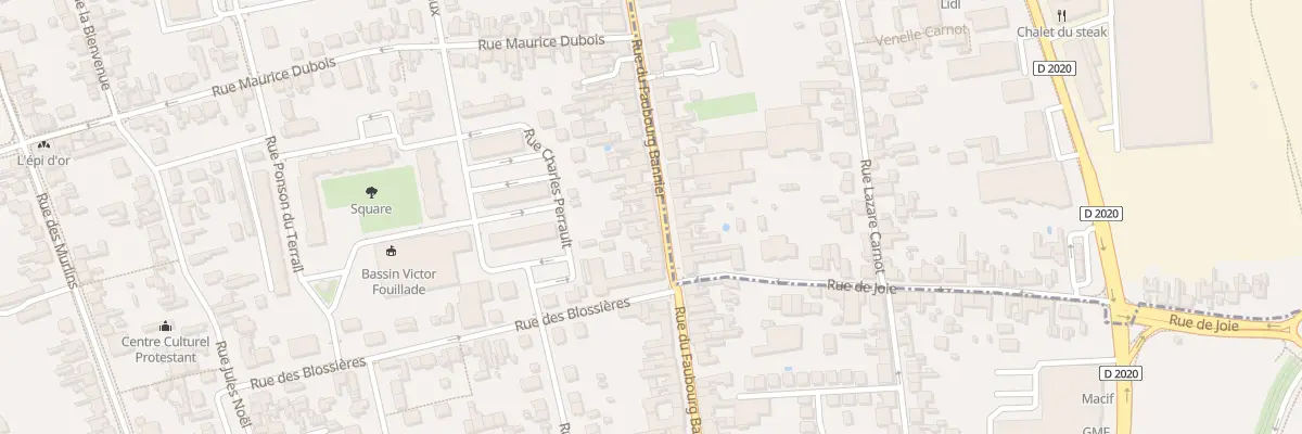 Plan du 225 Rue du Faubourg Bannier à Orléans