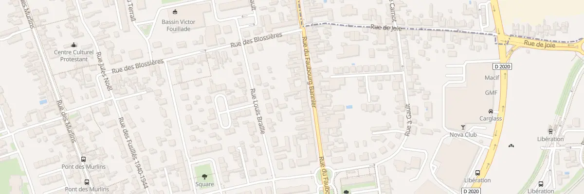 Plan du 193B Rue du Faubourg Bannier à Orléans