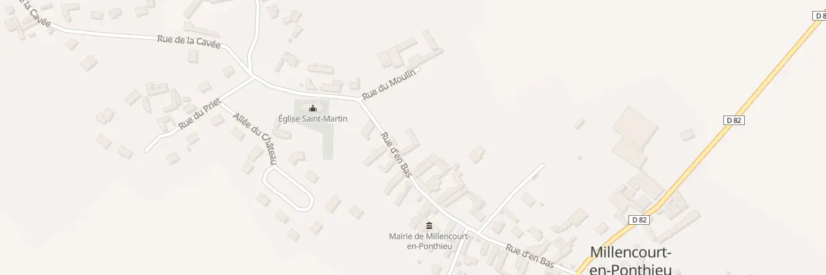 Plan du 20 Rue d’En Bas à Millencourt-en-Ponthieu