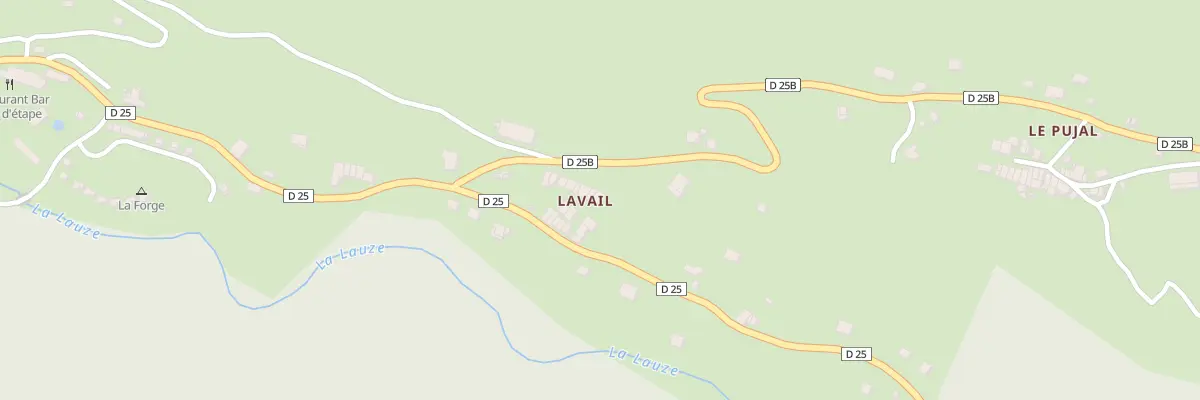 Plan du 25B Lavail à Ascou