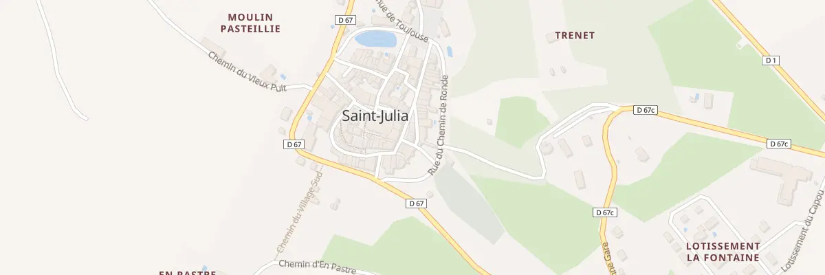 Plan du 1 Rue du Presbytère à Saint-Julia