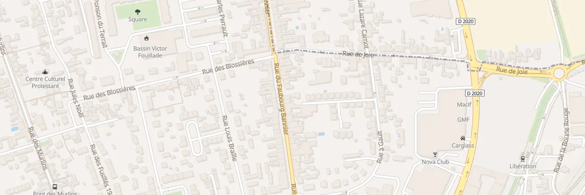 Plan du 202B Rue du Faubourg Bannier à Orléans
