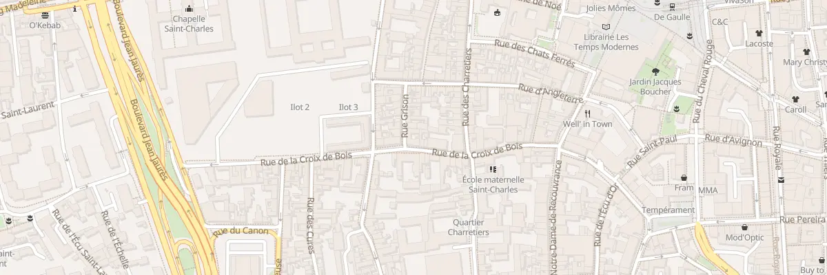 Plan du 12 Rue Croix de Bois à Orléans