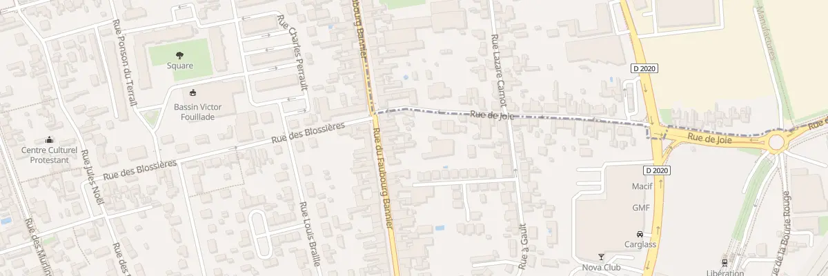 Plan du 214 Rue du Faubourg Bannier à Orléans