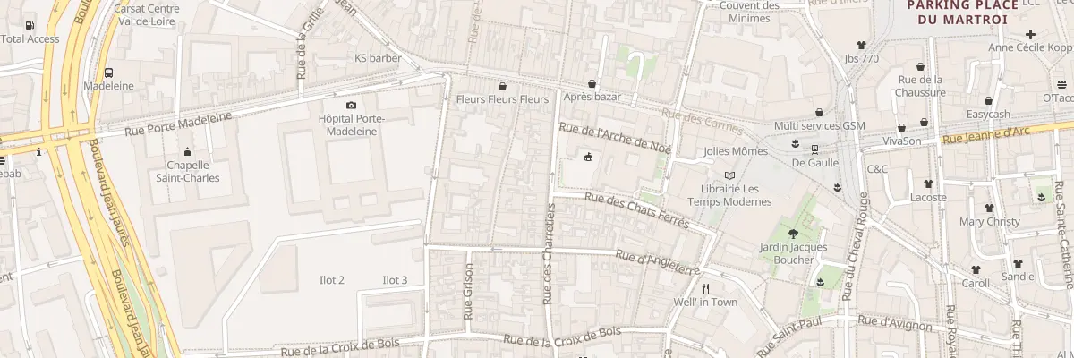 Plan du 65 Rue des Charretiers à Orléans