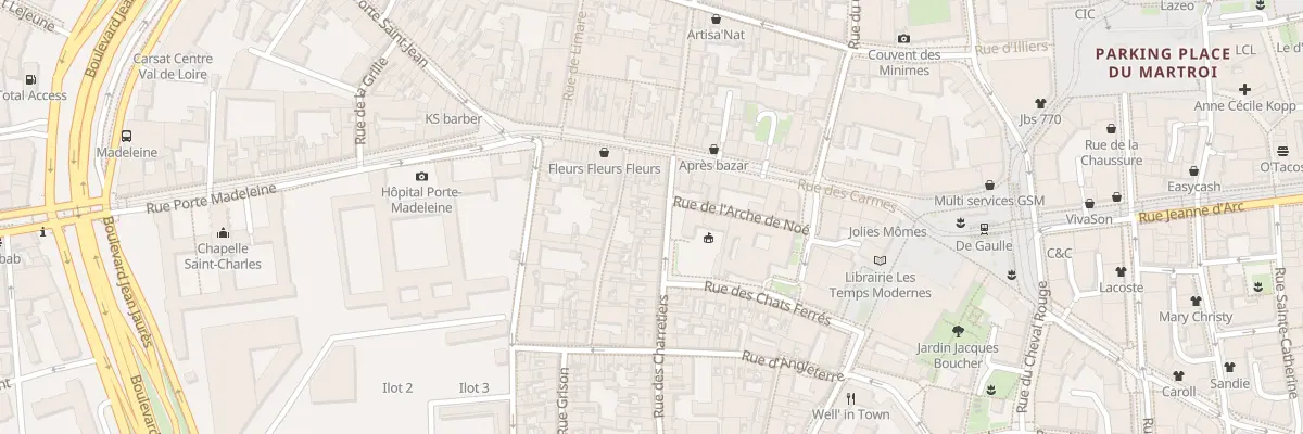 Plan du 75 Rue des Charretiers à Orléans