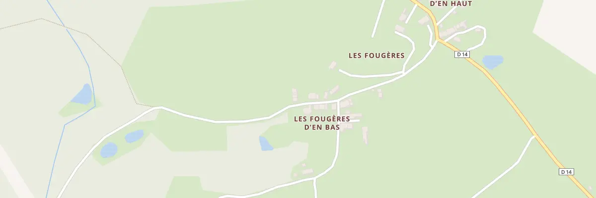Plan du 14 Les Fougères d’en bas à Champsanglard