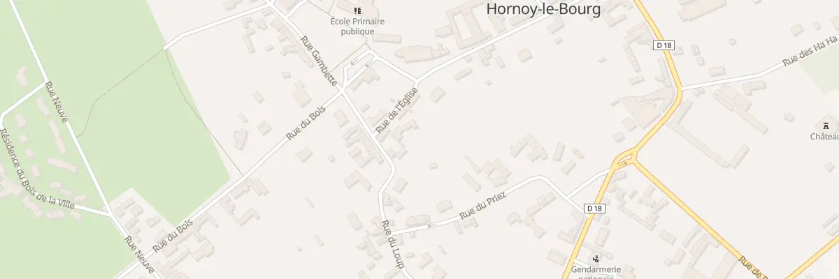 Plan du 13 Rue de l’Eglise Le Bourg à Hornoy-le-Bourg