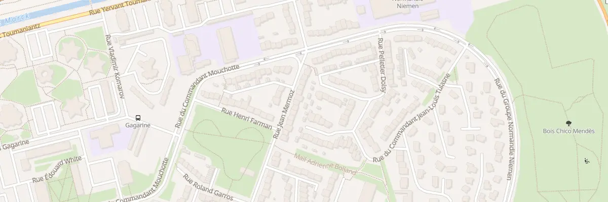 Plan du 74 Rue Jean Mermoz à Calais