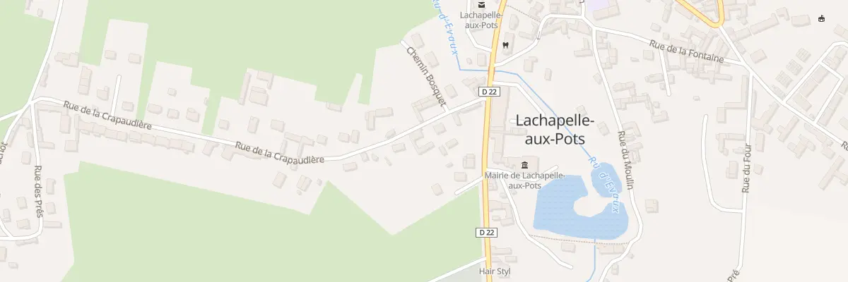 Plan du 3 Rue de la Crapaudière à Lachapelle-aux-Pots