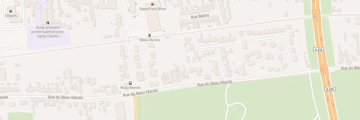 Plan du 841 Rue du Beau Marais à Calais