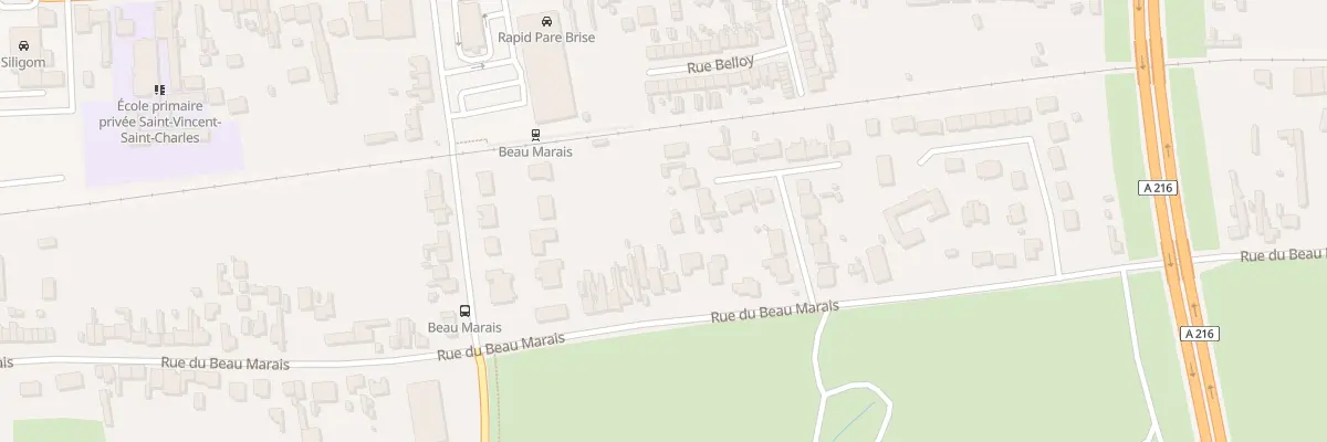 Plan du 855 Rue du Beau Marais à Calais