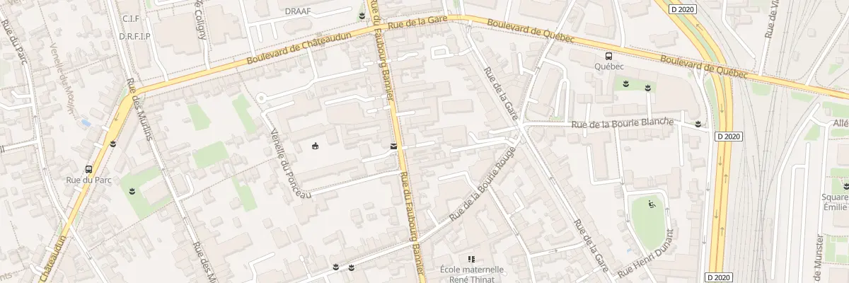 Plan du 100 Rue du Faubourg Bannier à Orléans