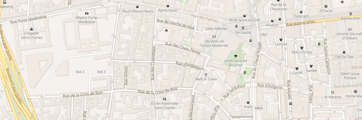 Plan du 8 Rue d’Angleterre à Orléans