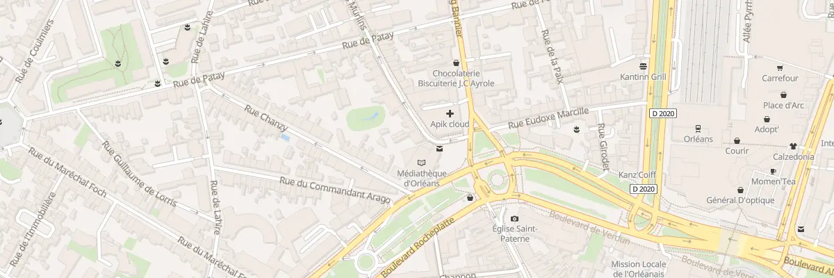 Plan du 1 Rue des Murlins à Orléans