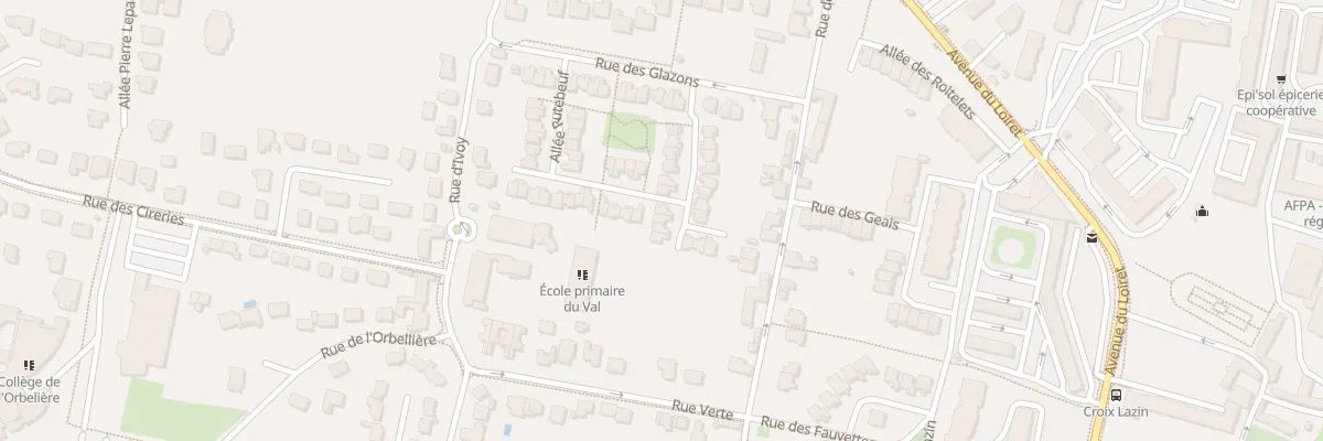 Plan du 100 All Jean de Joinville à Olivet