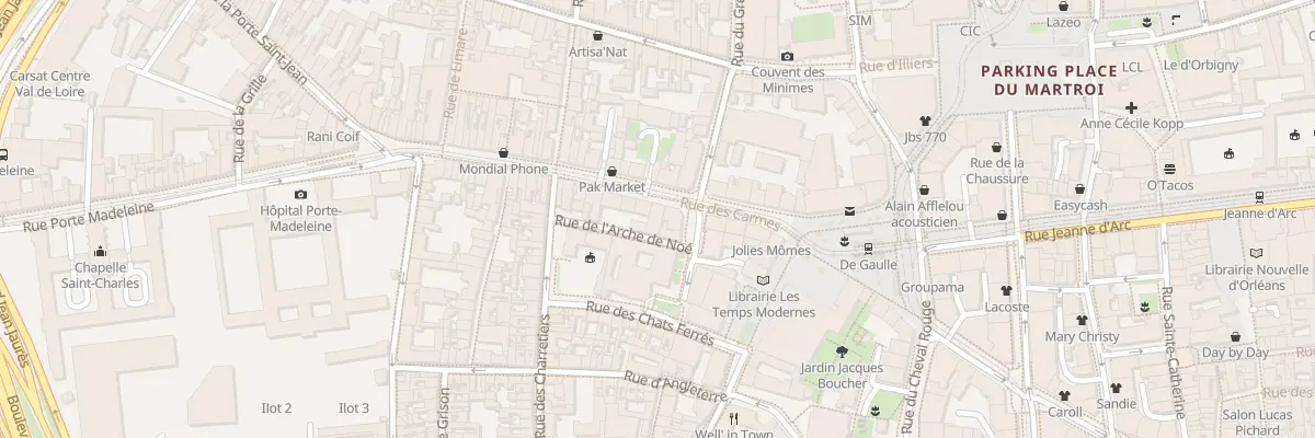 Plan du 11 Rue des Carmes à Orléans