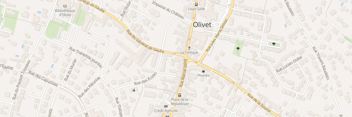 Plan du 13 Rue du Gen de Gaulle à Olivet