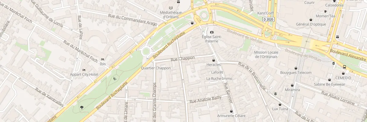 Plan du 28 Rue du Boeuf Saint Paterne à Orléans