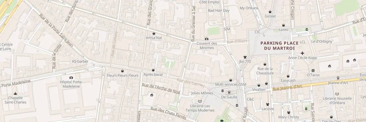 Plan du 3B Rue du Grenier à Sel à Orléans