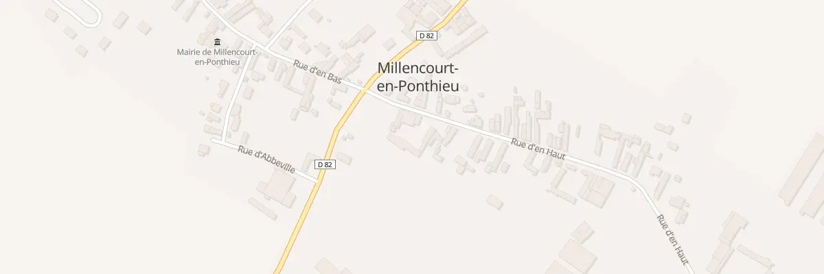 Plan du 2 Rue d’En Haut à Millencourt-en-Ponthieu