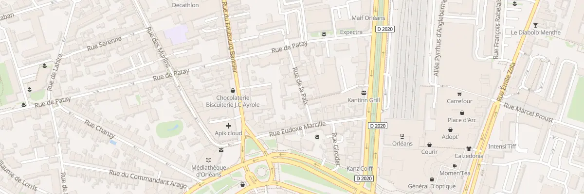 Plan du 3 Rue de la Paix à Orléans