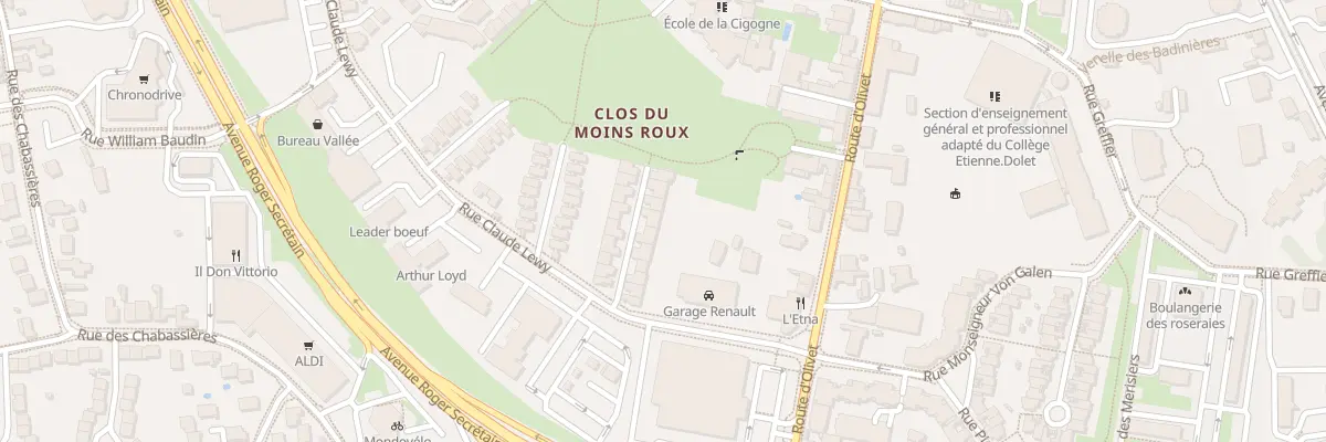 Plan du 14 Pas du Moins Roux à Orléans
