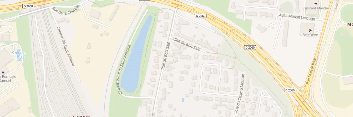 Plan du 374 Rue du Bois Salé à Saran