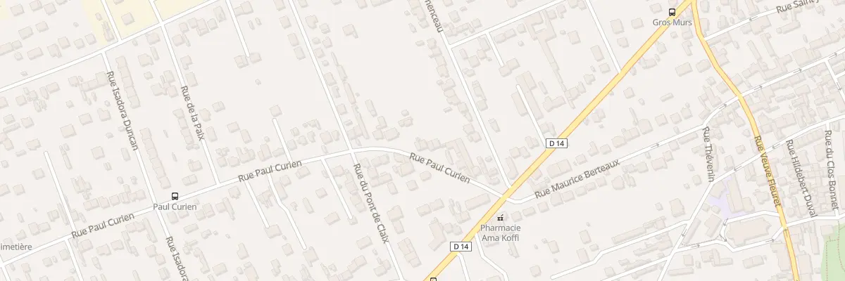 Plan du 14 Rue Paul Curien aux Mureaux
