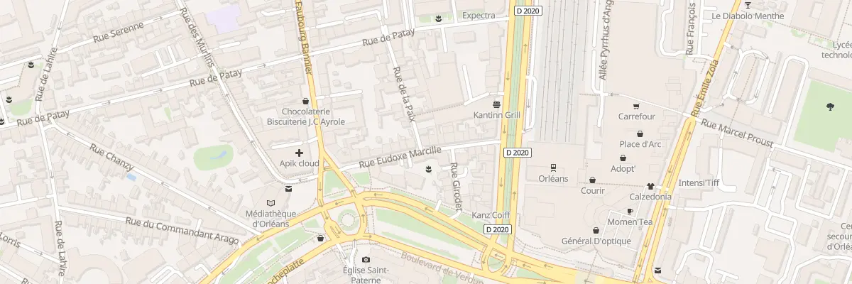 Plan du 4 Rue de la Paix à Orléans