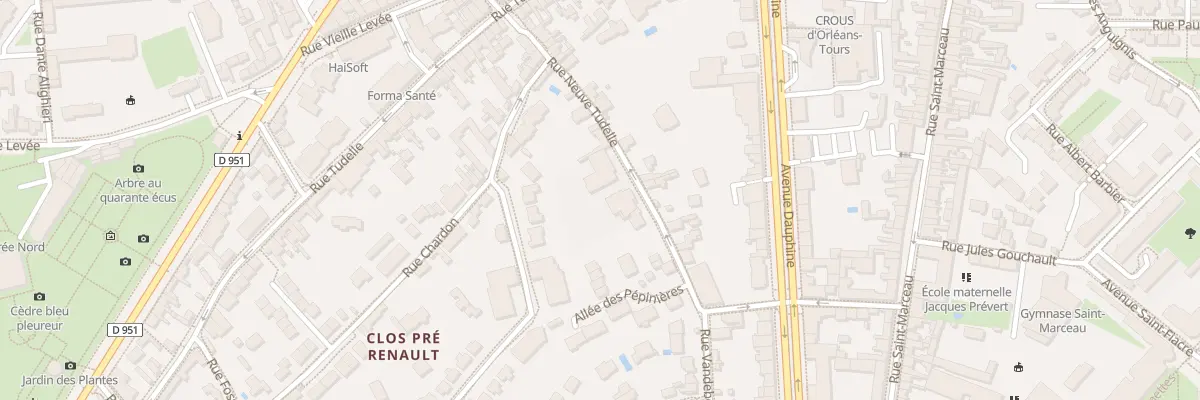 Plan du 12 Rue Neuve Tudelle à Orléans