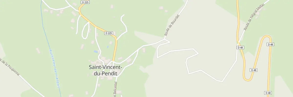 Plan du 104 Rte du Bourdet à Saint-Vincent-du-Pendit